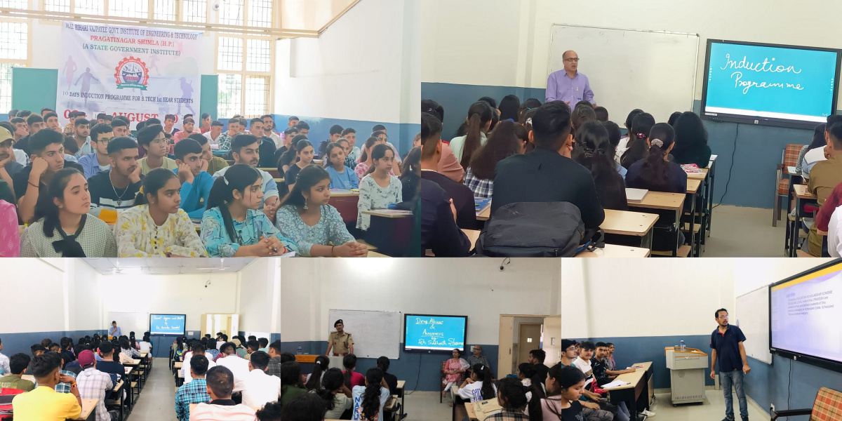 Induction programme for first-year students 2nd August, 2023 to 12th August, 2023