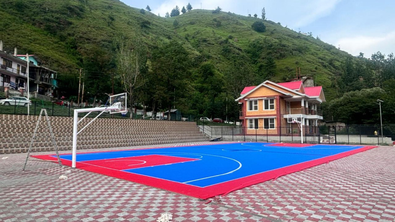 A newly created sports facility of Basketball at ABVGIET